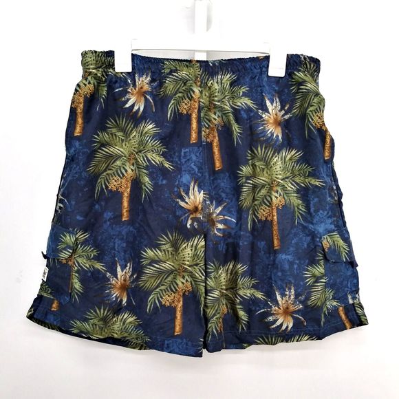 Bungalow Joe Mens Swim Shorts Size XL Tropical Mesh Lined Pockets - Picture 1 of 7